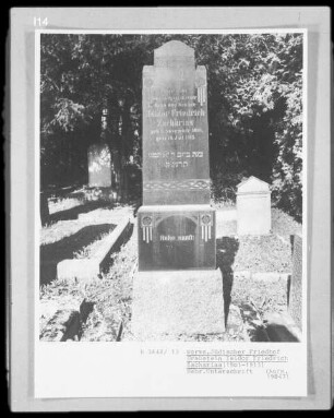 Grabstein von Isidor Friedrich Zacharias (gestorben 1913.07.18)