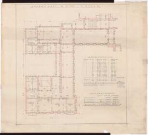 Umbau des Preußischen Herrenhauses zum »Preußenhaus«, Berlin: Einrichtung einer Bibliothek: Teilgrundriss 1. OG 1:100