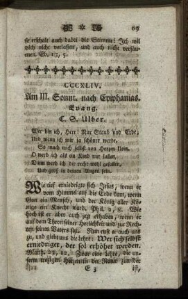 CCCXLIV. Am III. Sonntage nach Epiphanias. Evang.