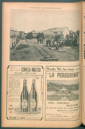 En Santa Fe - El trigo de la cosecha - [Fotografía] : Cargando los trenes