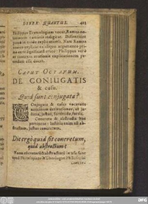 Caput Octavum. De Coniugatis & casu.