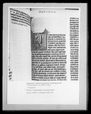 Lüneburger Bibel — Initiale V (erba iheremie), darin der Prophet