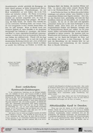 Zwei verschollene Rembrandt-Zeichnungen