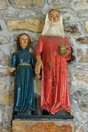 Frankreich. Bretagne. Finistere. Landevennec. Notre Dame de Landevennec. Sainte Anne und die Jungfrau. 1500 Jahrhundert