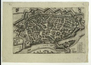Ulm aus der Vogelschau. 1638