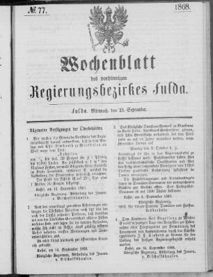 No. 77., Ausgabe vom 23. September 1868