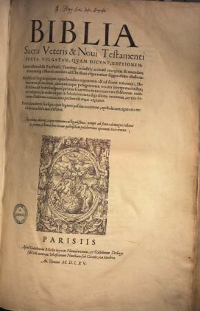 Biblia sacra veteris & novi testamenti