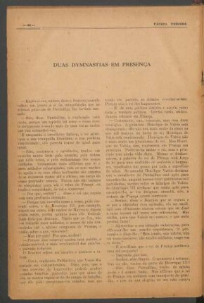 Duas dymnastias em presença