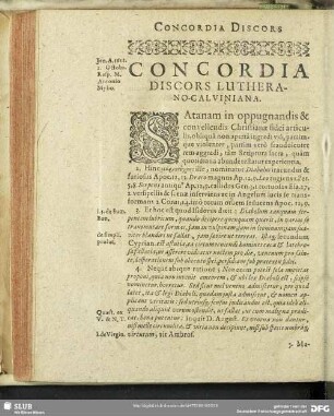 Concordia Discors Lutherano-Calviniana