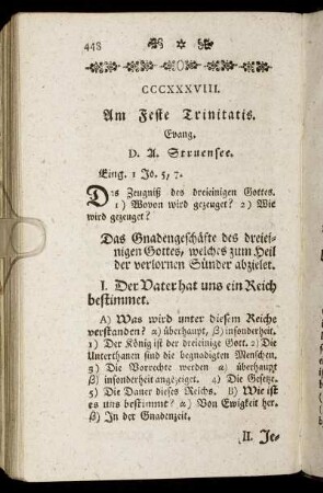CCCXXXVIII. Am Feste Trinitatis.