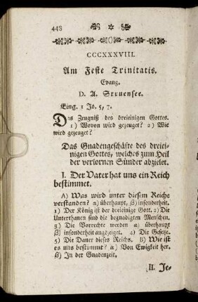 CCCXXXVIII. Am Feste Trinitatis.