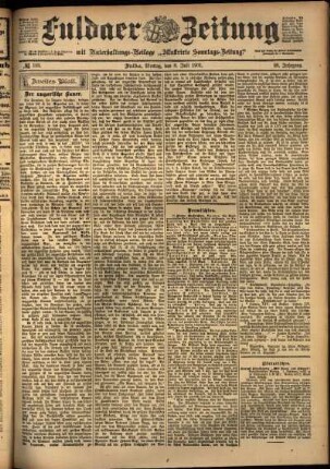 Zweite Ausgabe vom Montag, den 08. Juli 1901.