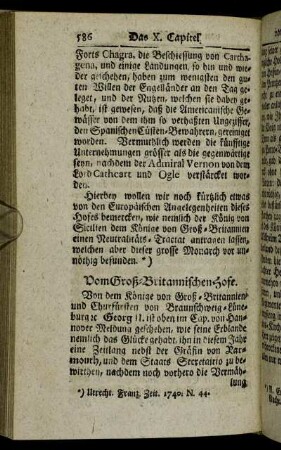 Vom Groß-Britannischen Hofe.