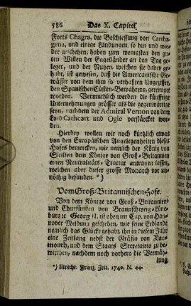 Vom Groß-Britannischen Hofe.