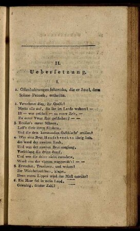 II. Uebersetzung.