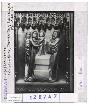Doberan: Klosterkirche, Lettner-Altar, Darstellung im Tempel