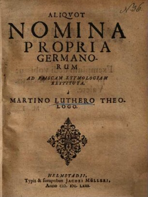 Aliqvot Nomina Propria Germanorum
