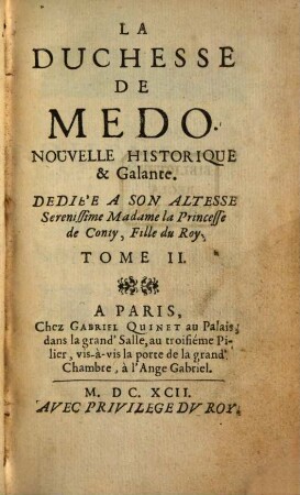 La Duchesse de Medo ...