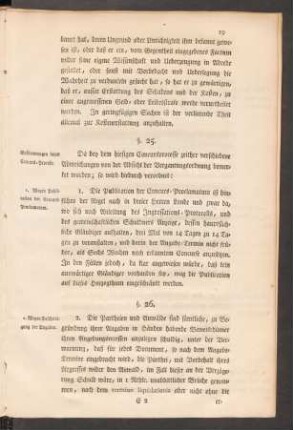 §. 25. Bestimmungen beym Concurs-Proceße. 1. Wegen Publication der Concurs-Proclamatum.