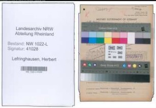 Entnazifizierung Herbert Lefringhausen , geb. 15.03.1922 ()