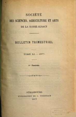 Bulletin mensuel. 11. 1877
