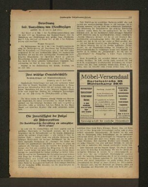 Verordnung betr. Auszahlung von Dienstbezügen