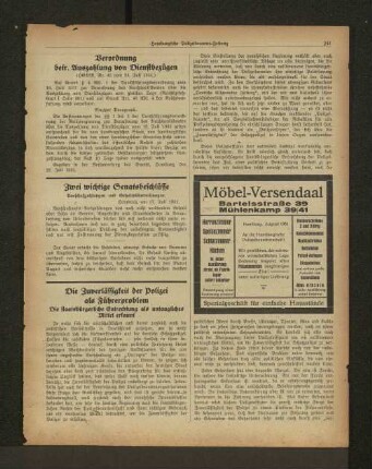 Verordnung betr. Auszahlung von Dienstbezügen