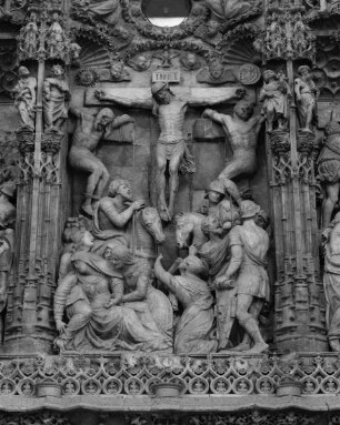 Hochaltar, Detail: Kreuzigung