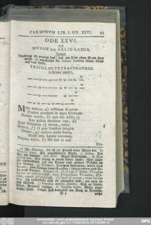 Ode XXVI. Ad Musam De Aelio Lamia.