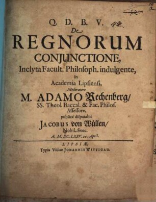 De regnorum coniunctione