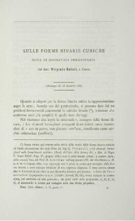 Sulle forme binarie cubiche.