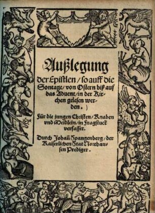 Außlegung der Episteln so auf die Sontag, ... in der Kirchen gelesen werden : Für die jungen Christen, Knaben vnd Meidlin, in Fragstuck verfasset, [Sommerteil]. Von Ostern biß auf das Aduent