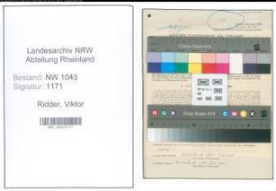 Entnazifizierung Viktor Ridder , geb. 31.10.1895 (Lehrer)