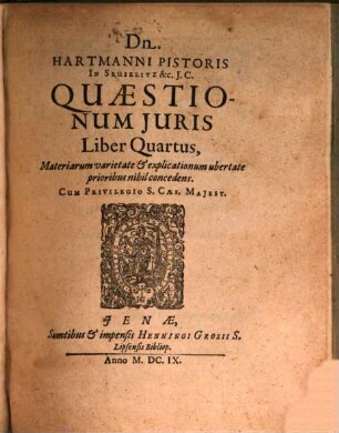 Quaestionum Juris Tam Romani Quam Saxonici Liber ..., 4