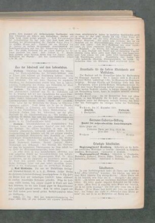 Erledigte Schulstellen