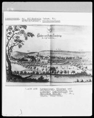 Ansicht der Stadt Lamspringe mit Kloster und Flecken
