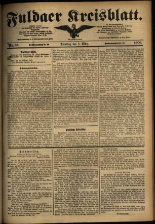 Ausgabe vom Dienstag, den 06. März 1906.