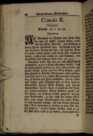 Concio II. Textus: Matth. 26. v. 36 - 39.