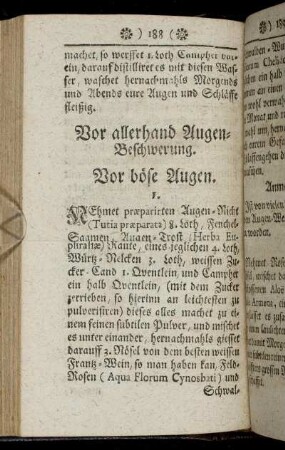Vor allerhand Augen-Beschwerung