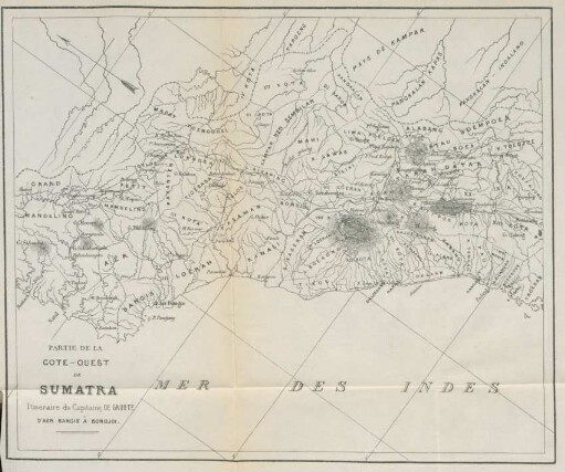 Partie de la coté-ouest de Sumatra