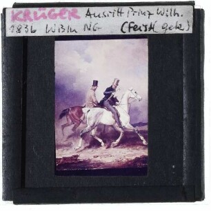 Krüger, Ausritt des Prinzen Wilhelm von Preußen in Begleitung des Malers
