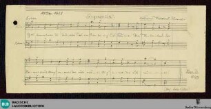 Sängerspruch - Mus. Hs. 1140 : Coro maschile; C