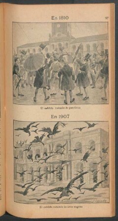 En 1810, en 1907 - [Viñeta cómica]