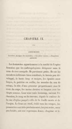 Chapitre IX. Caractères physiques des Annamites ...