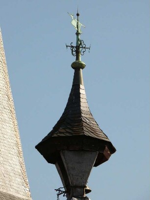 schiefergedecktes Dachreiter-Türmchen am Rathaus