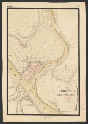 Plan von Coblentz und Herrmannstein