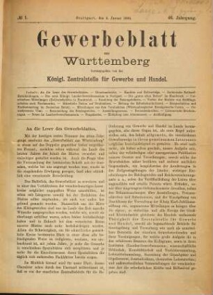 Gewerbeblatt aus Württemberg. 1894