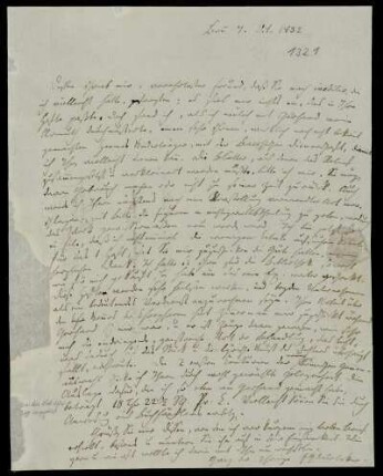 Nr. 1321: Brief von Friedrich Gottlieb Welcker an Karl Otfried Müller, Bonn, 7.10.1832
