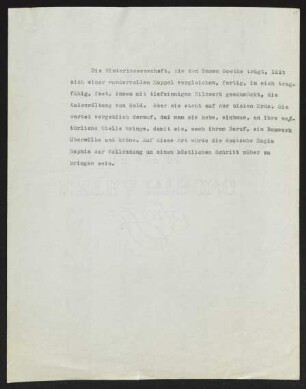 Brief von Gerhart Hauptmann an Rudolf Kayser