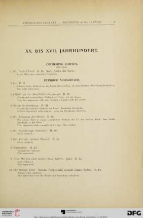XV. bis XVII. Jahrhundert (Nr. 1-667)
